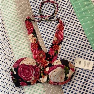 Super sexy Floral beaded bikini top